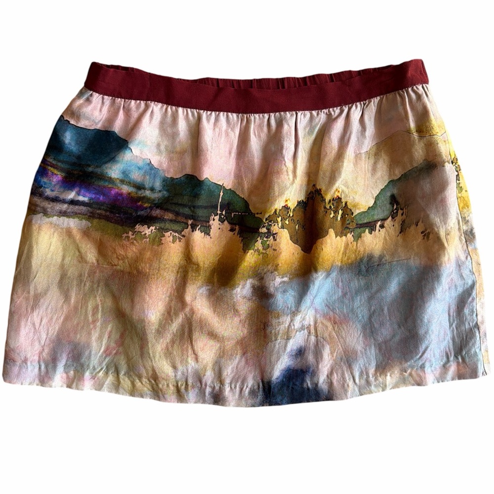 Roseanna silk watercolor mini skirt Euro 36